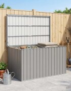 vidaXL Градински сандък за съхранение сив 171x99x93 см