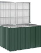 vidaXL Градински сандък за съхранение зелен 150x101x91 см