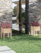 vidaXL Градински сандъци 2 бр 50x50x70 см борово дърво масив