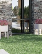 vidaXL Градински сандъци 2 бр бели 40x40x70 см бор масив