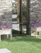 vidaXL Градински сандъци 2 бр бели 70x70x70 см бор масив