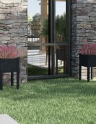 vidaXL Градински сандъци 2 бр черни 40x40x70 см бор масив