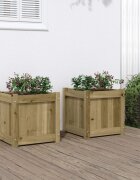vidaXL Градински сандъци 2 бр импрегнирана борова дървесина
