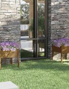vidaXL Градински сандъци 2 бр меденокафяви 70x70x70 см бор масив