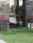 vidaXL Градински сандъци 2 бр сиви 40x40x70 см бор масив
