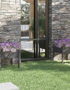 vidaXL Градински сандъци 2 бр сиви 70x70x70 см бор масив