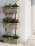 vidaXL Градински сандъци 6 бр 100 см таупе