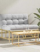 vidaXL Градински седалки Светлосиво 110 x 745 x 71 см Стомана