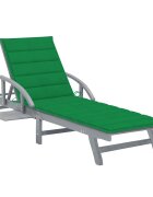 vidaXL Градински шезлонг с шалте акациево дърво масив