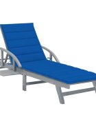 vidaXL Градински шезлонг с шалте акациево дърво масив