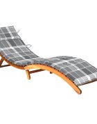 vidaXL Градински шезлонг с шалте акациево дърво масив