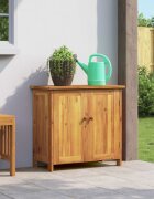 vidaXL Градински шкаф 75x35x70 см масивна акация