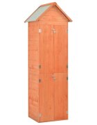vidaXL Градински шкаф за съхранение 71x60x213 см дърво