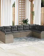 vidaXL Градински Софа Комплект 10 бр. Светлосиво 344 x 1775 x 85 см