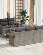 vidaXL Градински Софа Комплект 6 бр. 5-Брой места Сив
