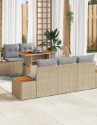 vidaXL Градински Софа Комплект 6 бр. Бежово 100 x 55 x 73 см