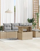 vidaXL Градински Софа Комплект 6 бр. Полиратан