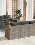 vidaXL Градински Софа Комплект 6 бр. Сив 100 x 55 x 73 см полиратан