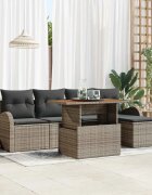vidaXL Градински Софа Комплект 6 бр. Сив