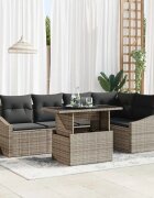 vidaXL Градински Софа Комплект 6 бр. Сив