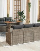 vidaXL Градински Софа Комплект 6 бр. Сив и кафяв