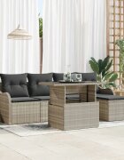 vidaXL Градински Софа Комплект 6 бр. Светлосиво