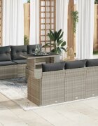 vidaXL Градински Софа Комплект 7 бр. 6-Брой места Светлосиво