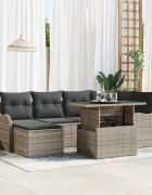 vidaXL Градински Софа Комплект 7 бр. Сив