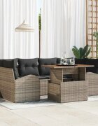 vidaXL Градински Софа Комплект 7 бр. Сив