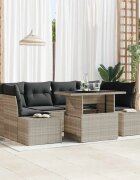 vidaXL Градински Софа Комплект 7 бр. Светло сиво и тъмно сиво