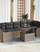 vidaXL Градински Софа Комплект 8 бр. 7-Брой места Сив