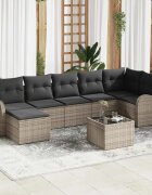 vidaXL Градински Софа Комплект 8 бр. Сив