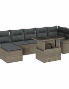 vidaXL Градински Софа Комплект 8 бр. Сив