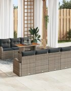 vidaXL Градински Софа Комплект 8 бр. Сив