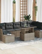 vidaXL Градински Софа Комплект 8 бр. Сив