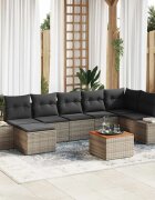 vidaXL Градински Софа Комплект 8 бр. Сив