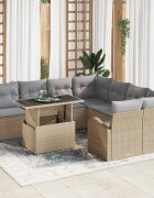vidaXL Градински Софа Комплект 9 бр. Бежово