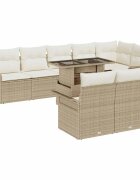 vidaXL Градински Софа Комплект 9 бр. Бежово