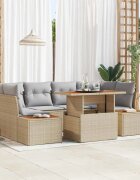 vidaXL Градински Софа Комплект 9 бр. Бежово и сиво
