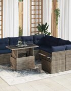 vidaXL Градински Софа Комплект 9 бр. Сив