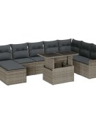 vidaXL Градински Софа Комплект 9 бр. Сив