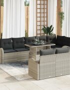 vidaXL Градински Софа Комплект 9 бр. Светлосиво 100 x 55 x 73 см
