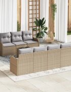 vidaXL Градински Софа Комплект Бежово 55 x 55 x 37 см полиратан
