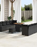 vidaXL Градински Софа Комплект с възглавница Черно 80 x 80 x 71 cm