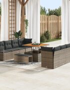vidaXL Градински Софа Комплект с възглавница Сив 100 x 100 x 71 cm