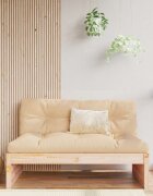 vidaXL Градински среден диван 120x80 см борово дърво масив