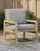 vidaXL Градински стол 575x63x76 см импрегнирана борова дървесина