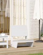 vidaXL Градински стол бял 60x64x705 см борово дърво масив