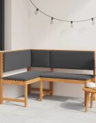 vidaXL Градински стол с възглавница Кафяво 140 x 100 x 91 см