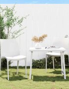 vidaXL Градински столове 2 бр бели 50x46x80 см полипропилен